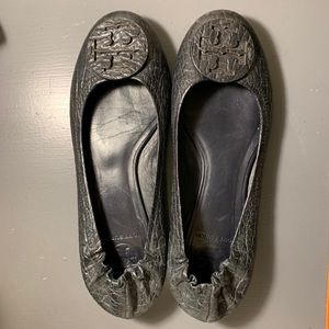 TORY BURCH MINNIE TRAVEL BALLET FLAT LEATHER